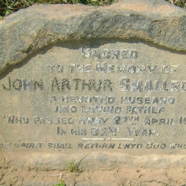 SMALLBONES John Arthur -1934