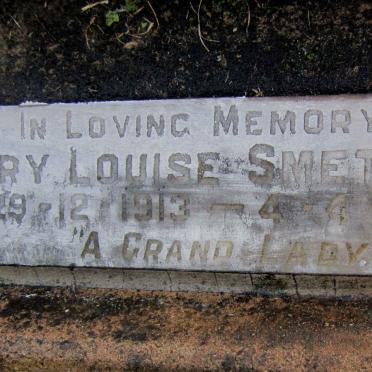 SMETHURST Ernest Christopher -1935 &amp; Mary Ethel -1957 :: SMETHURST Mary Louise 1913-1975