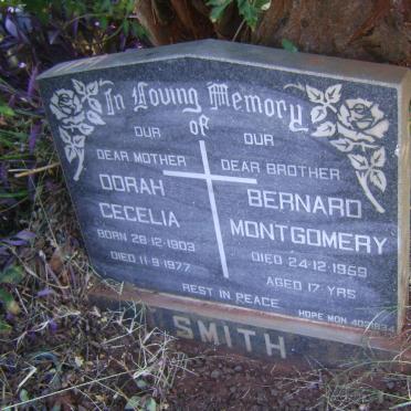 SMITH Dorah Cecelia 1903-1977 :: SMITH Bernard Montgomery -1959