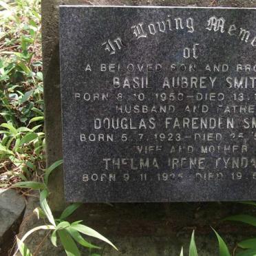 SMITH Douglas Farendin 1923-1978 &amp; Thelma Irene TYNDALL 1925-1992 :: SMITH Basil Aubrey 1950-1950