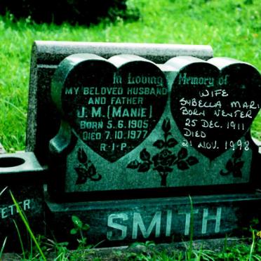 SMITH J.M. 1905-1977 &amp; Sybella Maria VENTER 1911-1998