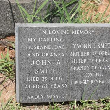 SMITH John A. -1971 &amp; Yvonne 1909-1997