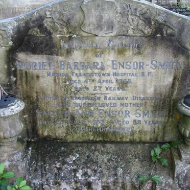 SMITH Sarah Ann, ENSOR -1973 :: ENSOR-SMITH Muriel Barbara -1938