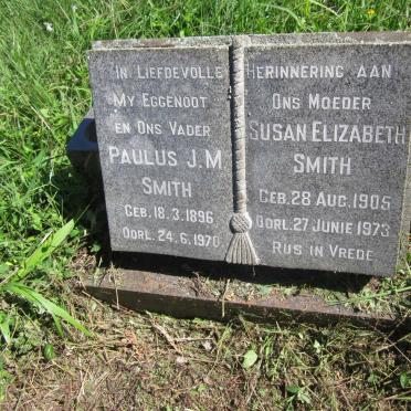 SMITH Paulus J.M. 1896-1970 &amp; Susan Elizabeth 1905-1973