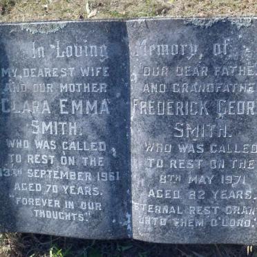SMITH Frederick George -1971 &amp; Clara Emma -1961