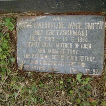 SMITH Ethel Gwendoline Avice nee KRETZSCHMAR 1903-1994