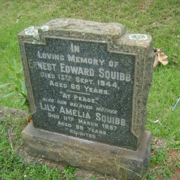 SQUIBB Ernest Edward -1944 &amp; Lily Amelia -1957