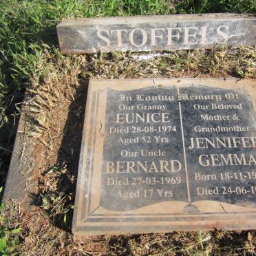 STOFFELS Eunice -1974 :: STOFFELS Jennifer Gemma 1948-1996 :: STOFFELS Bernard -1969