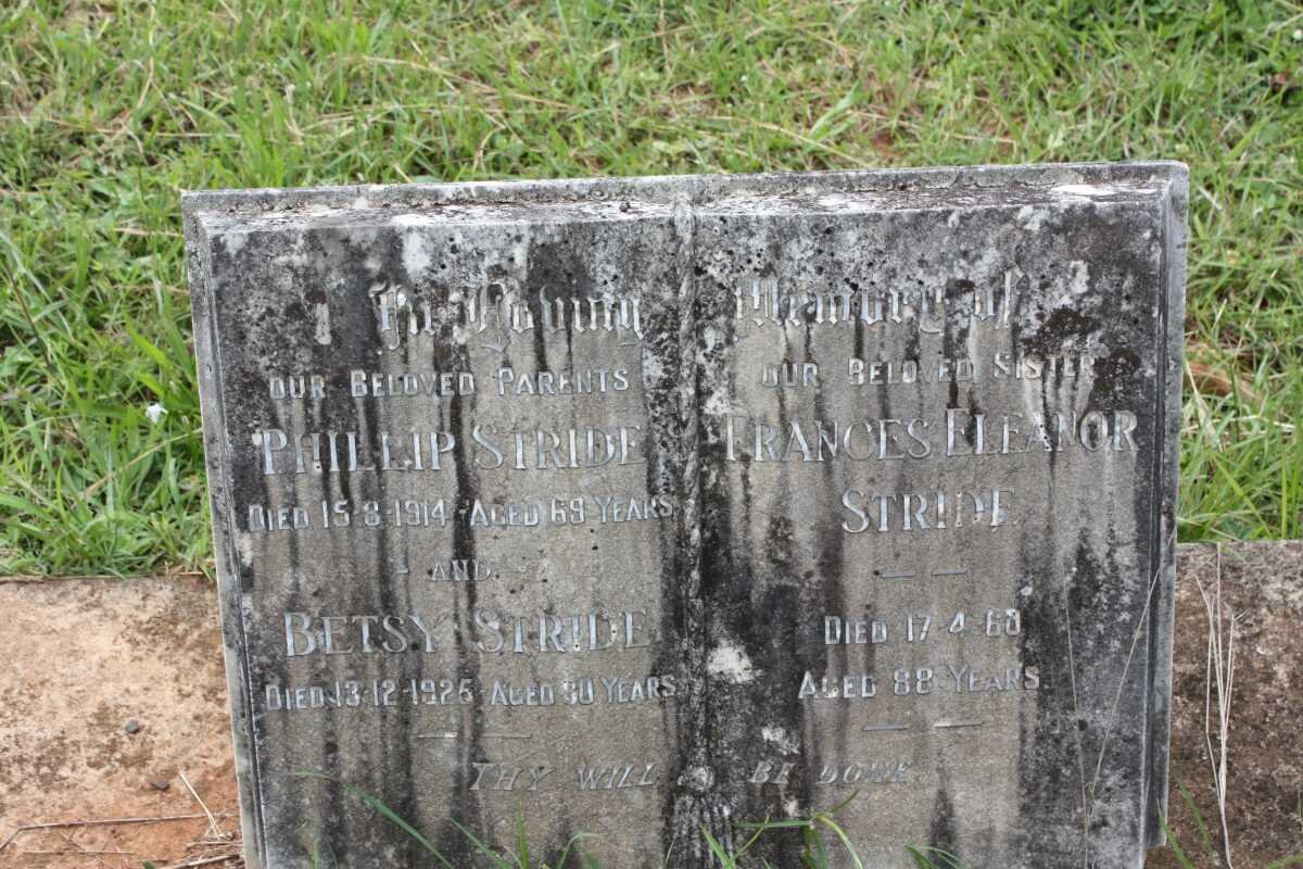STRIDE Phillip -1914 &amp; Betsy -1925 :: STRIDE Frances Eleanor -1960