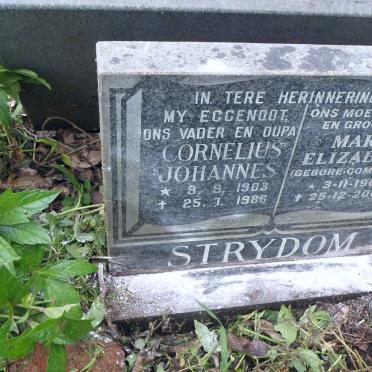 STRYDOM Cornelius Johannes 1903-1986 &amp; Maria Elizabeth COMBRINK 1909-2000