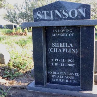 STINSON Sheila CHAPLIN 1929-2007