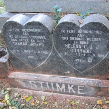 STUMKE Herman Joseph 1940-1982 &amp; Helena C.J.J. CONRADIE 1913-1981