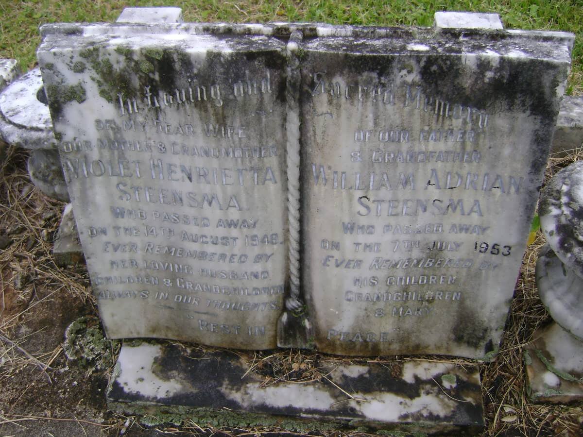 STEENSMA William Adrian -1953 &amp; Violet Herietta -1948