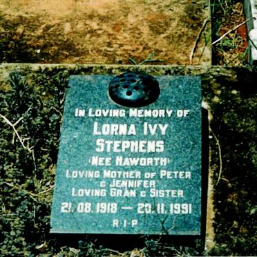 STEPHENS Lorna Ivy nee HAWORTH 1918-1991