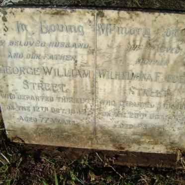 STREET George William -1942 &amp; Wilhelmine Frederika -1955