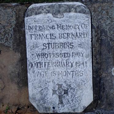 STUBBINS Francis Bernard -1941