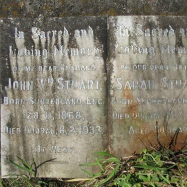 STUART John Wm. 1868-1933 &amp; Sarah -1948