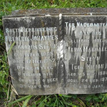 STEYN Frederik Johannes Theodorus 1885-1952 &amp; Maria Magdalena KILIAN 1888-1972