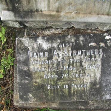 STRUTHERS David A. -1940 &amp; Annie 1871-1935