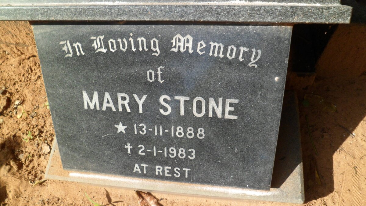STONE Mary 1888-1983