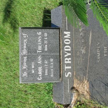 STRYDOM Theuns G. 1958- &amp; Carol Ann 1962-1992