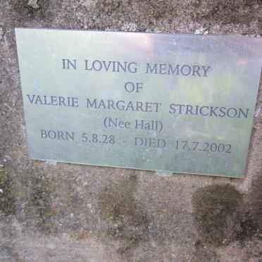 STRICKSON Valerie Margaret nee HALL 1928-2002