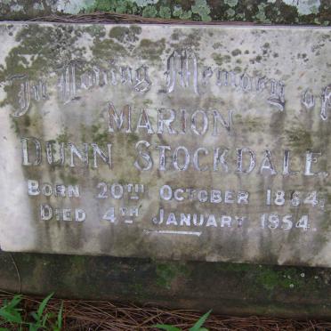 STOCKDALE Marion Dunn 1864-1954