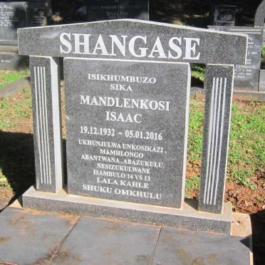 SHANGASE Mandlenkosi Isaac 1932-2016