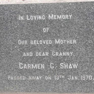 SHAW Carmen G. -1970