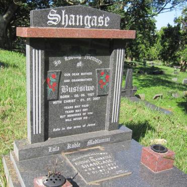 SHANGASE Busisiwe 1927-2007