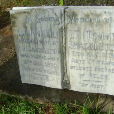 SHACKLETON I.T. -1978 &amp; Lilian -1973