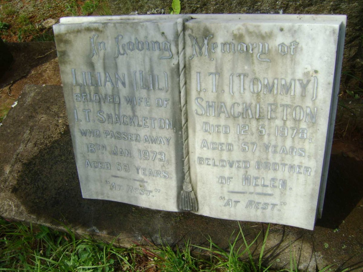SHACKLETON I.T. -1978 &amp; Lilian -1973