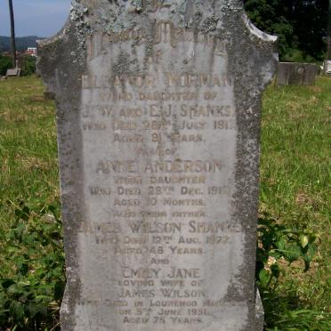 SHANKS James Wilson -1922 &amp; Emily Jane -1951 :: SHANKS Ellanor Norman -1917 :: SHANKS  Anne Anderson -1917
