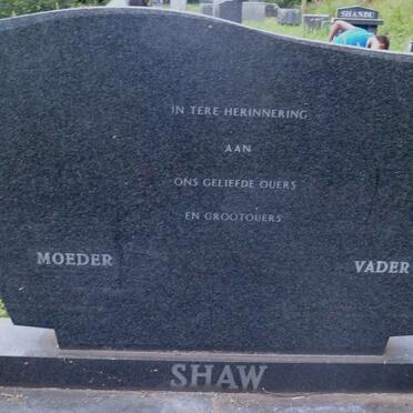 SHAW William Peter Patrick 1914-1976 &amp; Maria Isabella KRUGER 1921-1971 :: PRETORIUS Kyle Chandre 1994-1994