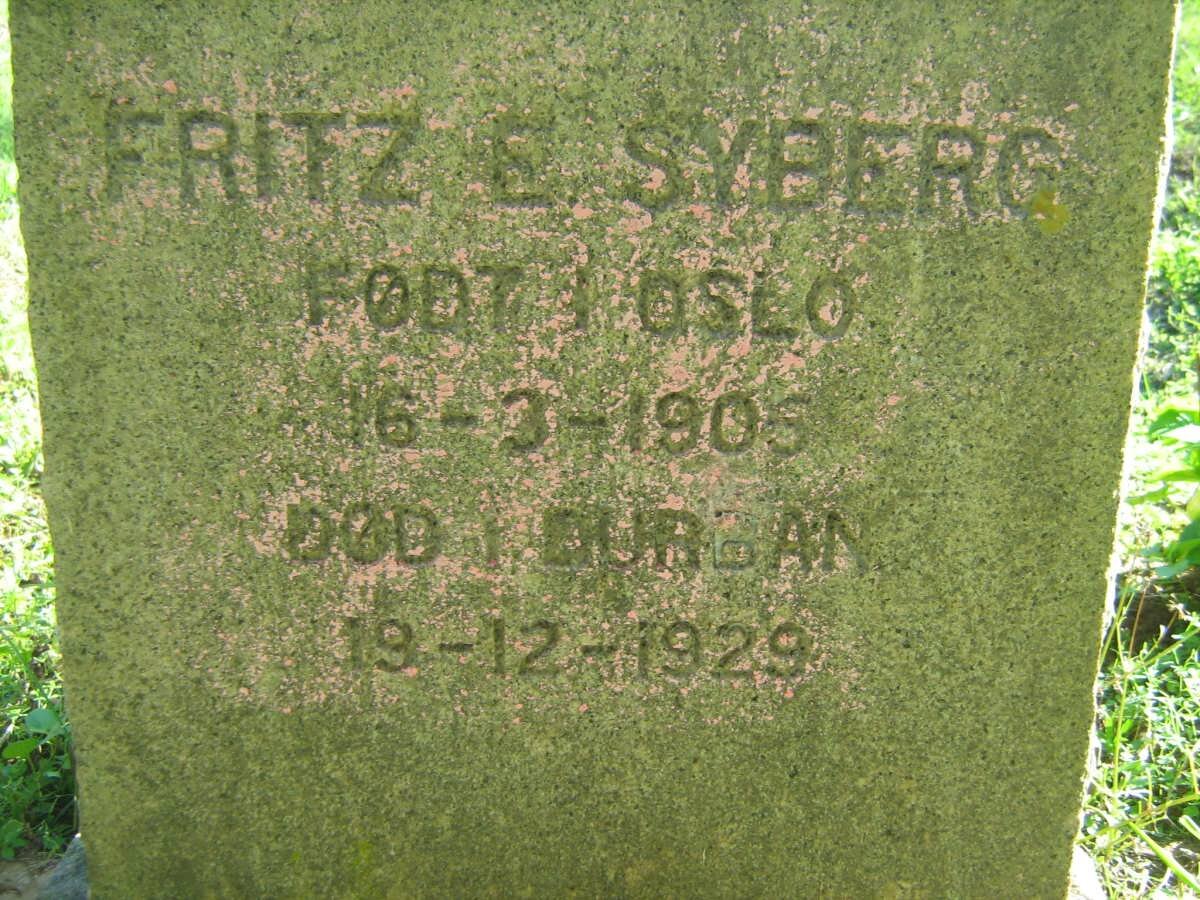 SYBERG Fritz E. 1905-1929