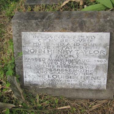 TAYLOR John Henry -1963 &amp; Irene Louise -1969