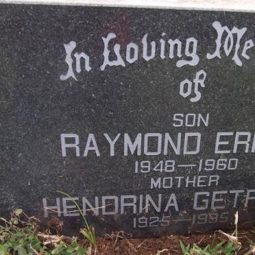TAYLOR Hendrina Gertruida 1925-1995 :: TAYLOR Raymond Errol 1948-1960