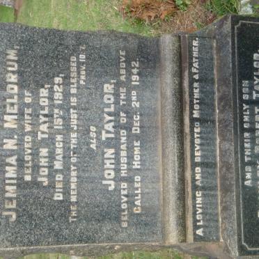 TAYLOR John -1942 &amp; Jemima N. Meldrum -1929 :: TAYLOR Stanley Robert -1952