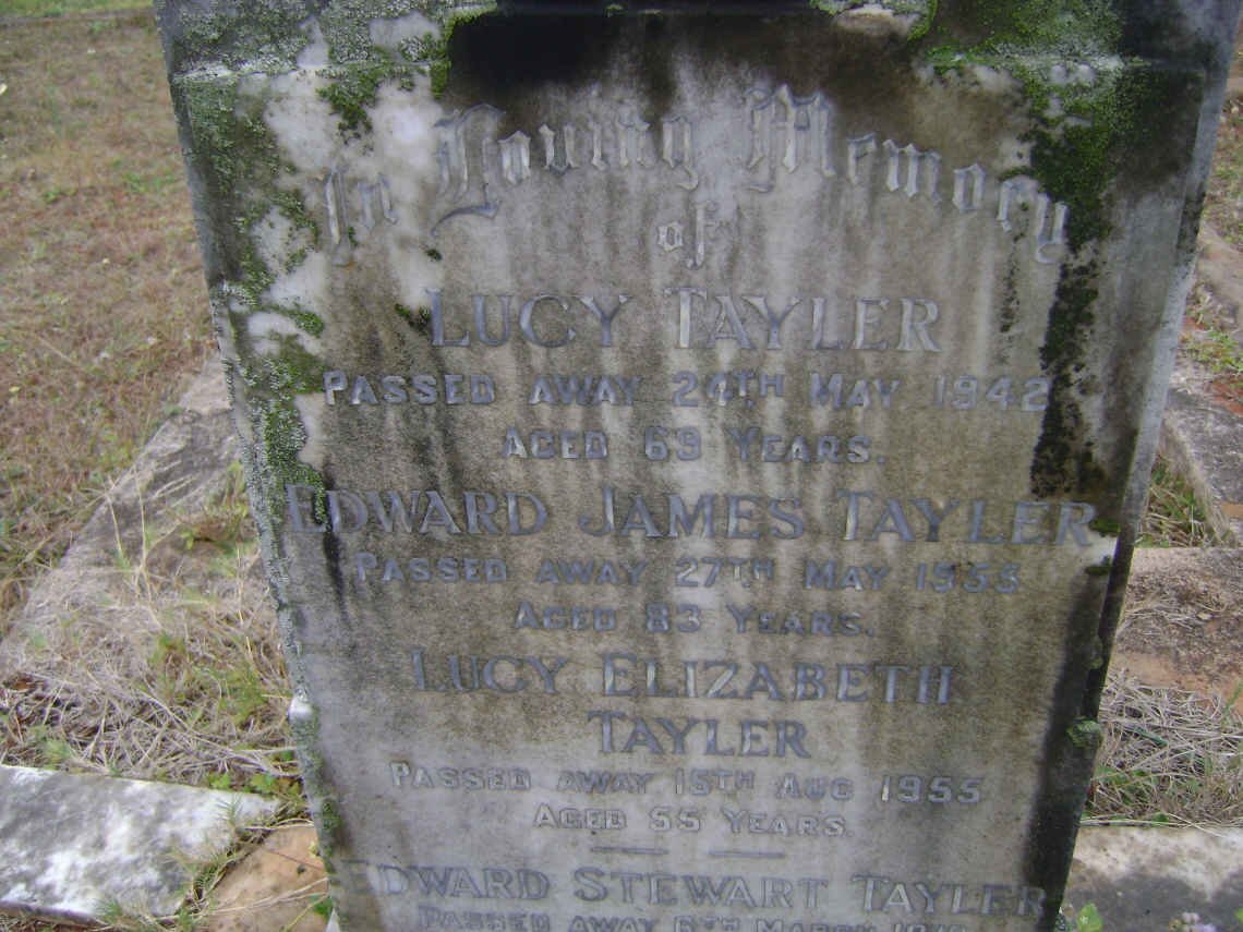 TAYLER Edward James -1955 :: TAYLER Lucy -1942 :: TAYLER Lucy Elizabeth -1955 :: TAYLER Edward Stewart -1970