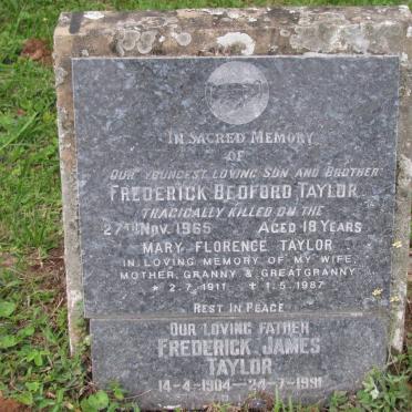 TAYLOR Frederick James 1904-1991 &amp; Mary Florence 1911-1987 :: TAYLOR Frederick Bedford -1965