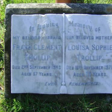 TROLLIP Frank Clement -1949 &amp; Louisa Sophie -1970