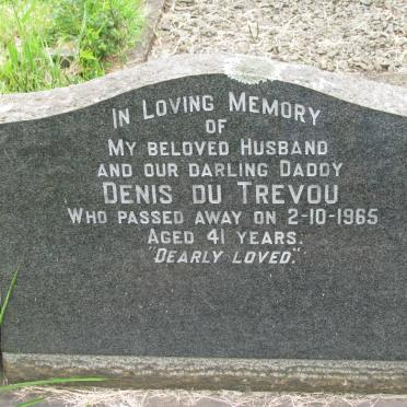 TREVOU Denis, Du -1965 :: GAVIN Nigel, Mun 1959-1992 :: TREVOU Stephen, Du 1990-1990