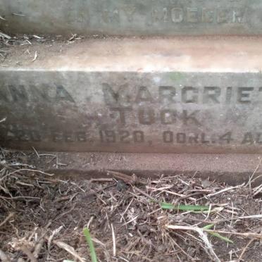 TUCK Anna Margrietha 1920-1968