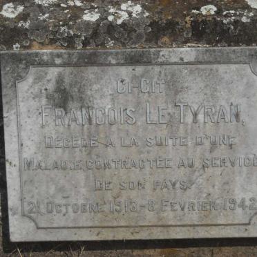 TYRAN Francois, le 1913-1942
