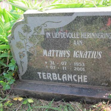 TERBLANCHE Matthys Ignatius 1953-2001