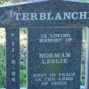 TERBLANCHE Norman Leslie 1934-1996