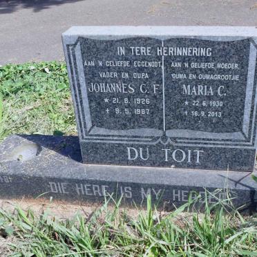 TOIT Johannes C.F., du 1926-1977 &amp; Maria C. 1930-2013