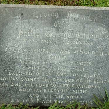 TOVEY Philip George 1909-1988