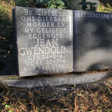 TONDER Jean Gwendoline, van 1941-1981