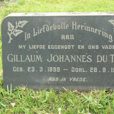 TOIT Gillaum Johannes, du 1899-1968
